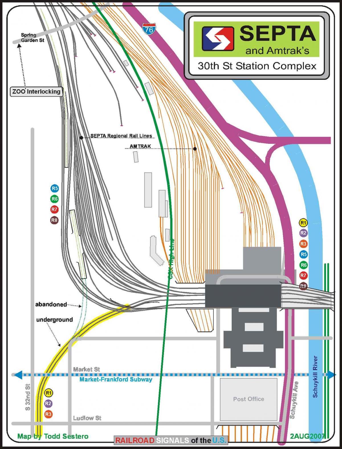 Philadelphia 30th street station mapě