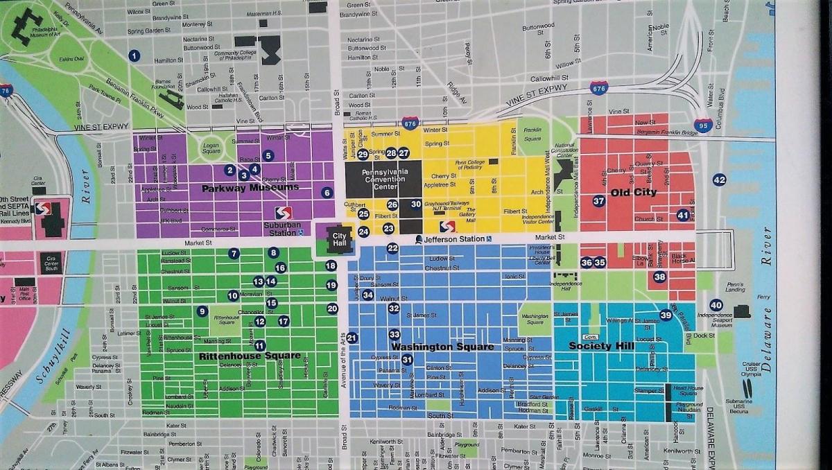 mapa center city Philadelphia