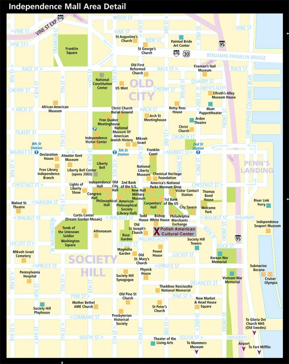 historickou mapu Filadelfie