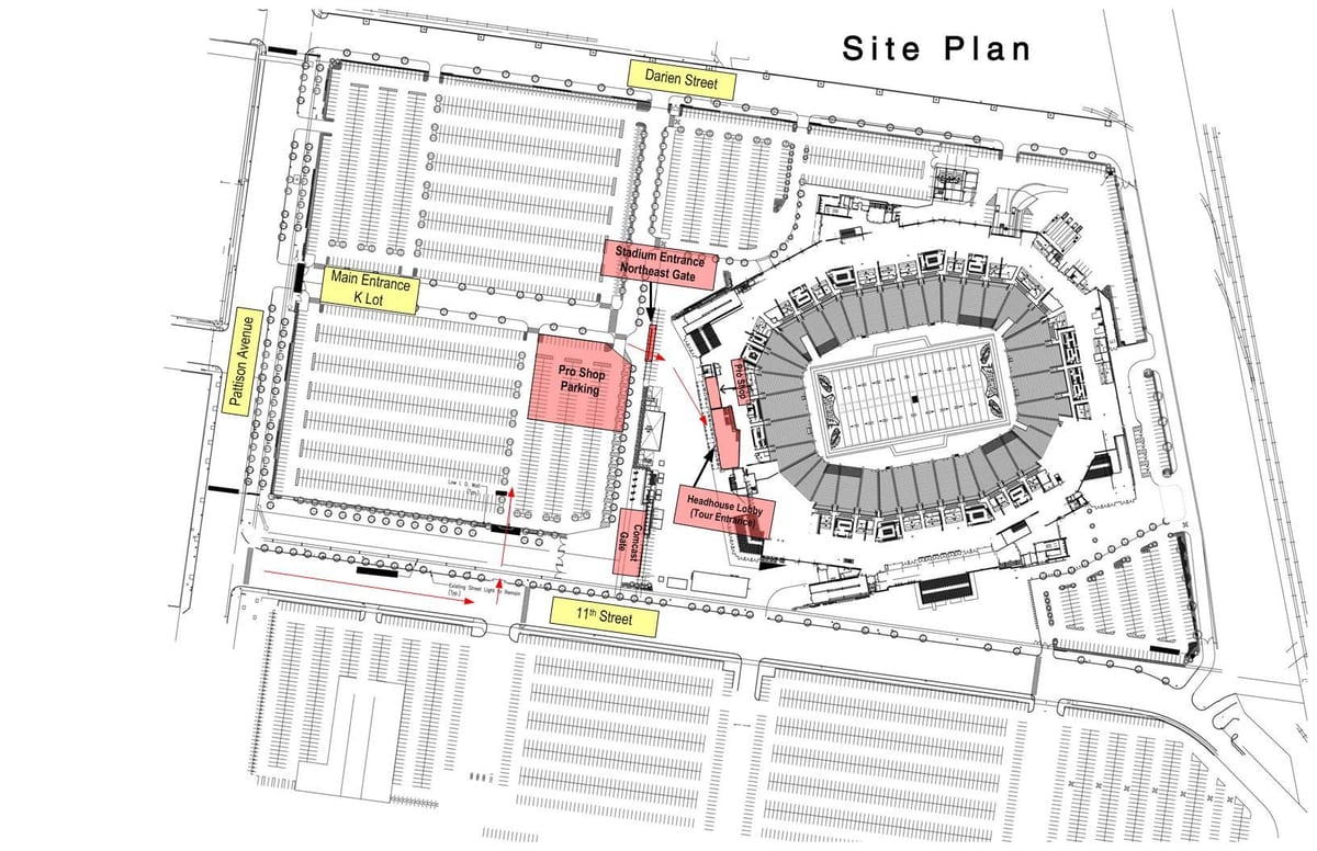 lincoln financial field parkoviště mapě