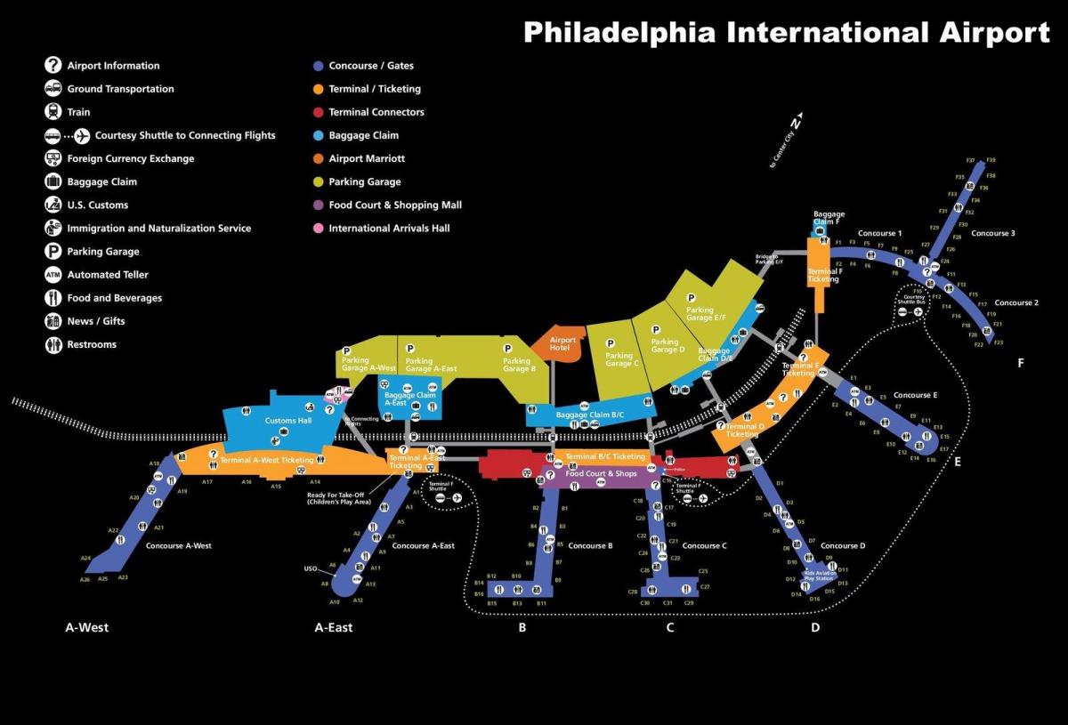 mapu terminálu phl