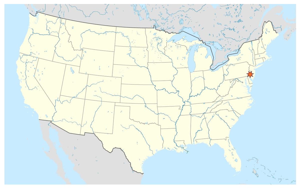 mapa světa Filadelfie