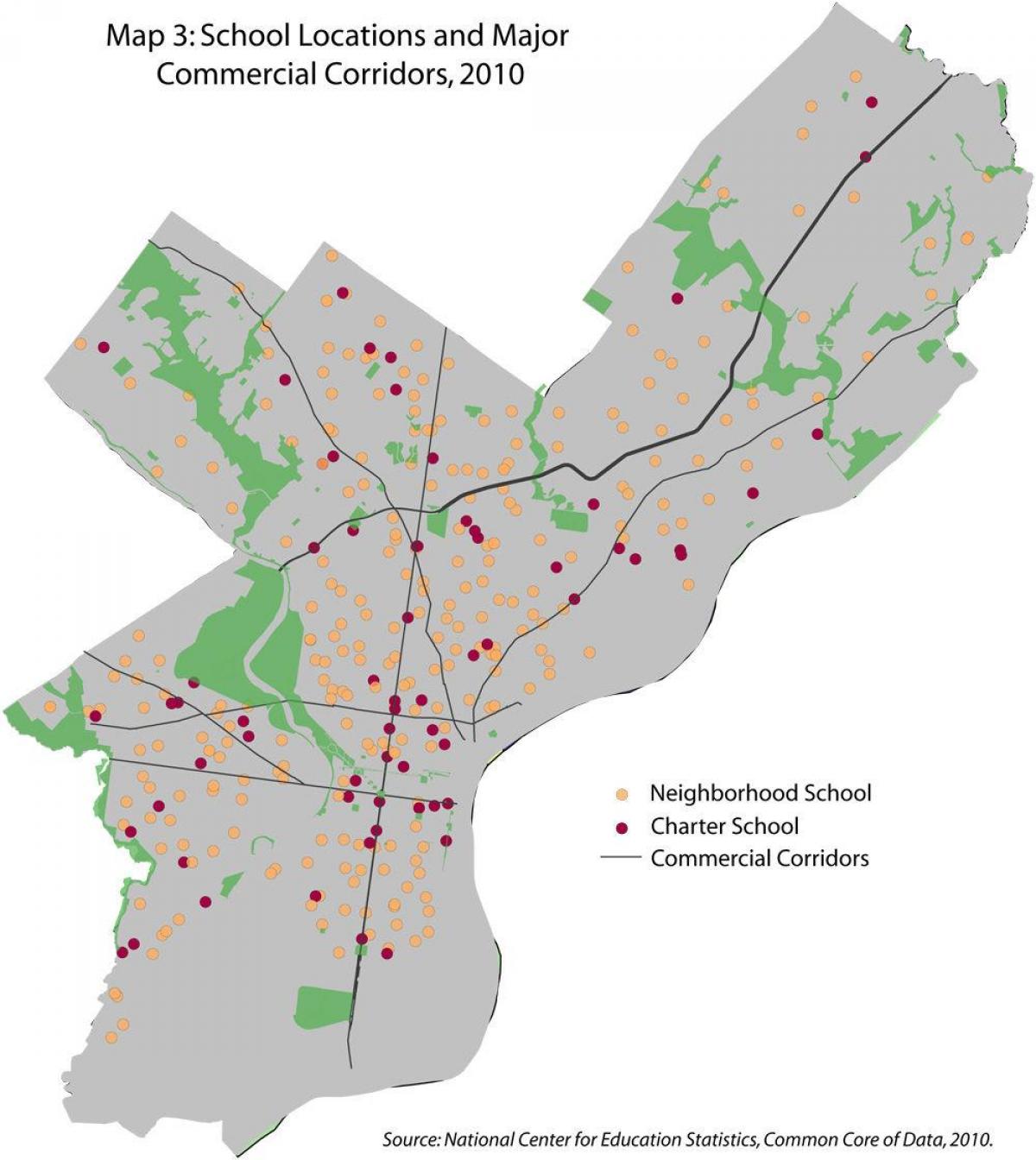 Philadelphia school district mapě