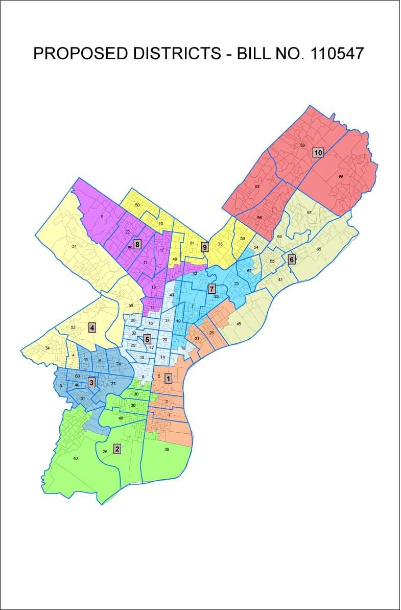 mapa Philly