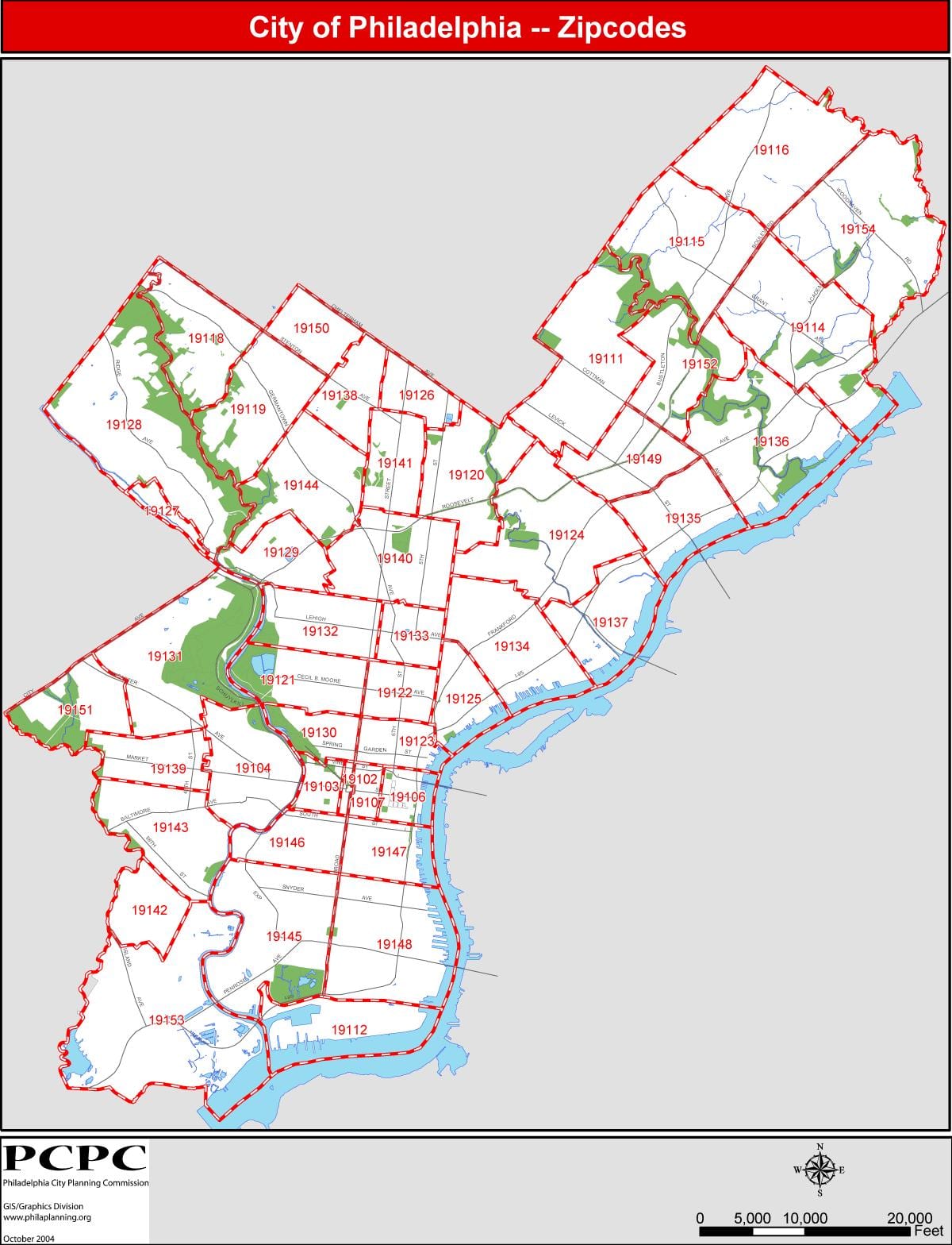 mapa Filadelfie, pa