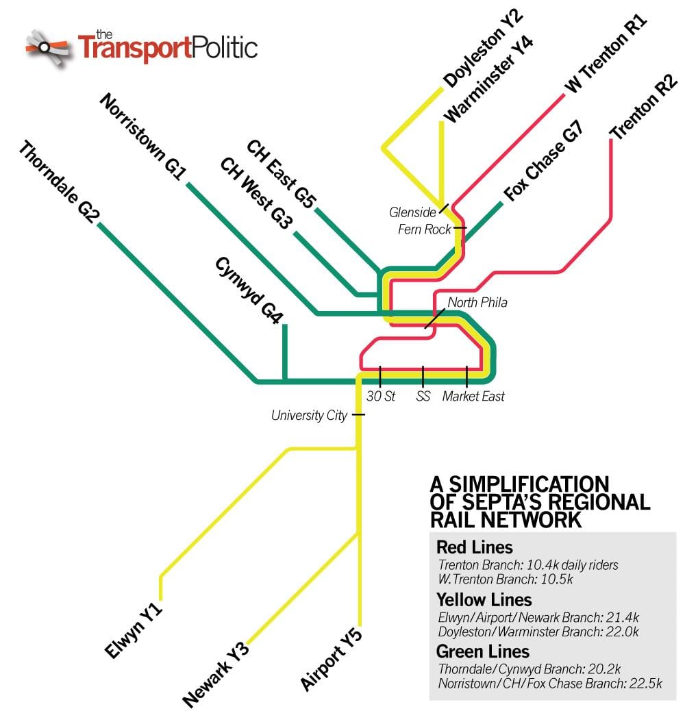Septa vlak mapě