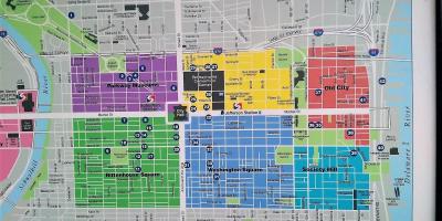Mapa center city Philadelphia