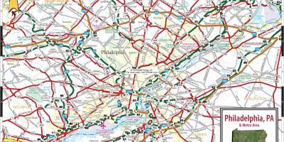 Filadelfie Pensylvánie mapa