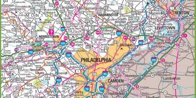 Mapa Filadelfie