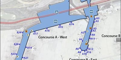 Mapa letiště phl
