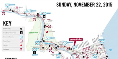 Philly maratonu mapě