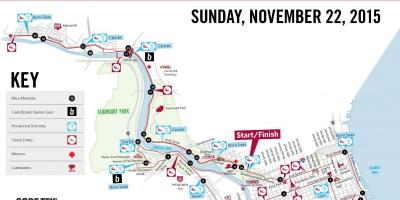 Philly maratonu mapě