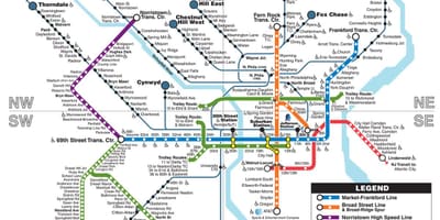 Metro mapa Filadelfie