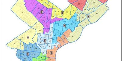 Oddělení mapa Filadelfie