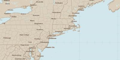 Radar mapa Filadelfie