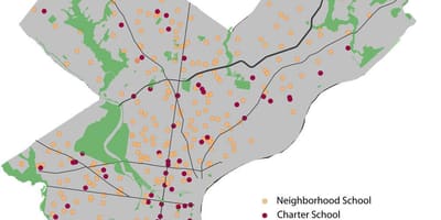 Philadelphia school district mapě