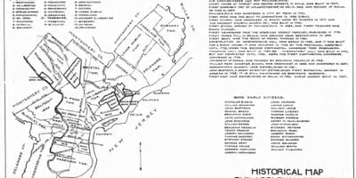 Philadelphia county mapě