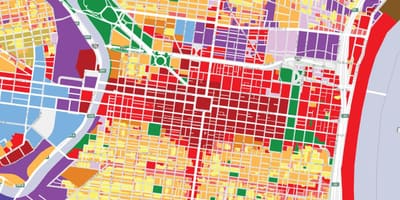 Zónování mapa Filadelfie