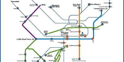 Septa Philly mapě