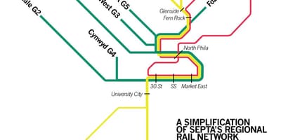 Septa vlak mapě